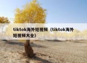 tiktok海外短视频（tiktok海外短视频大全）