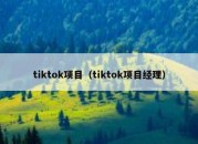 tiktok项目（tiktok项目经理）