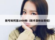 新号如何涨1000粉（新手涨粉丝教程）