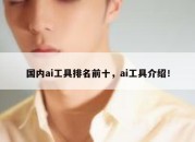 国内ai工具排名前十，ai工具介绍！