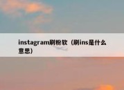 instagram刷粉软（刷ins是什么意思）