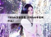 Tiktok汉语意思（tiktok中文叫什么）