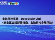 金融风控实战：DeepSeek+Ciuic安全区合规部署指南，金融机构合规风险！