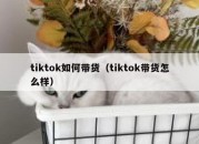 tiktok如何带货（tiktok带货怎么样）