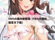 tiktok国内破解版（tiktok国际版官方下载）