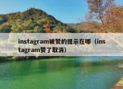 instagram被赞的提示在哪（instagram赞了取消）