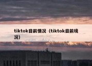 tiktok目前情况（tiktok目前境况）