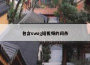 包含swag短视频的词条