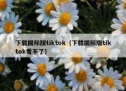 下载国际版tiktok（下载国际版tiktok看不了）