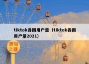 tiktok各国用户量（tiktok各国用户量2021）