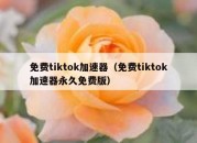 免费tiktok加速器（免费tiktok加速器永久免费版）