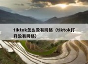 tiktok怎么没有网络（tiktok打开没有网络）