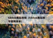 tiktok舞蹈视频（tiktok舞蹈教学视频简单）