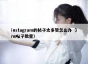 instagram的帖子太多赞怎么办（ins帖子数量）