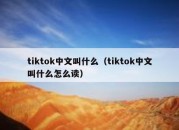 tiktok中文叫什么（tiktok中文叫什么怎么读）