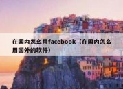 在国内怎么用facebook（在国内怎么用国外的软件）