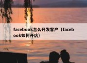 facebook怎么开发客户（facebook如何开店）