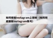 如何移除Instagram上假粉（如何彻底删除instagram账号）