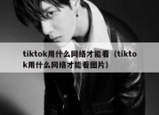 tiktok用什么网络才能看（tiktok用什么网络才能看图片）