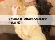 tiktok入驻（tiktok入驻要准备什么资料）