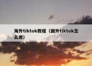 海外tiktok教程（国外tiktok怎么用）