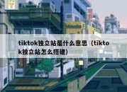 tiktok独立站是什么意思（tiktok独立站怎么搭建）