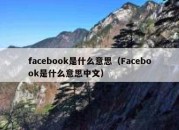 facebook是什么意思（Facebook是什么意思中文）