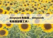 deepseek电脑版，deepseek电脑版部署工具！