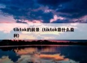 tiktok的前景（tiktok靠什么盈利）