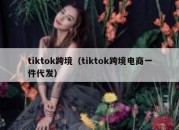 tiktok跨境（tiktok跨境电商一件代发）