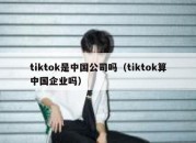 tiktok是中国公司吗（tiktok算中国企业吗）