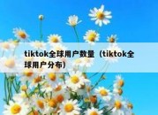 tiktok全球用户数量（tiktok全球用户分布）