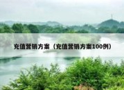 充值营销方案（充值营销方案100例）