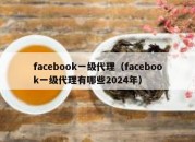 facebook一级代理（facebook一级代理有哪些2024年）