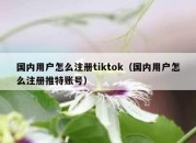 国内用户怎么注册tiktok（国内用户怎么注册推特账号）