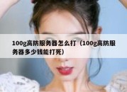 100g高防服务器怎么打（100g高防服务器多少钱能打死）