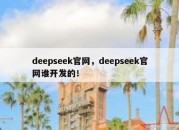 deepseek官网，deepseek官网谁开发的！