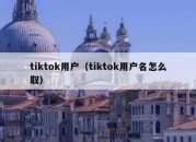 tiktok用户（tiktok用户名怎么取）