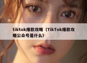 tiktok爆款攻略（TikTok爆款攻略公众号是什么）