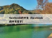 facebook的中文（facebook的中文名字）