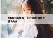 tiktok新加坡（tiktok新加坡小店入驻）