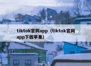 tiktok官网app（tiktok官网app下载苹果）