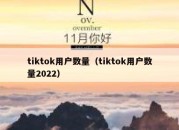 tiktok用户数量（tiktok用户数量2022）