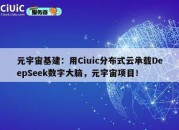元宇宙基建：用Ciuic分布式云承载DeepSeek数字大脑，元宇宙项目！