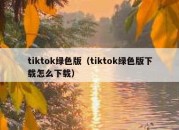 tiktok绿色版（tiktok绿色版下载怎么下载）