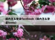 国内怎么登录facebook（国内怎么登录temu）