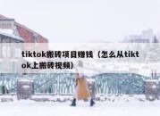 tiktok搬砖项目赚钱（怎么从tiktok上搬砖视频）