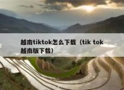 越南tiktok怎么下载（tik tok越南版下载）