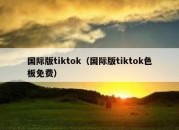 国际版tiktok（国际版tiktok色板免费）