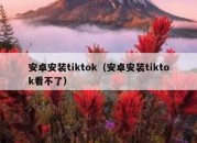 安卓安装tiktok（安卓安装tiktok看不了）